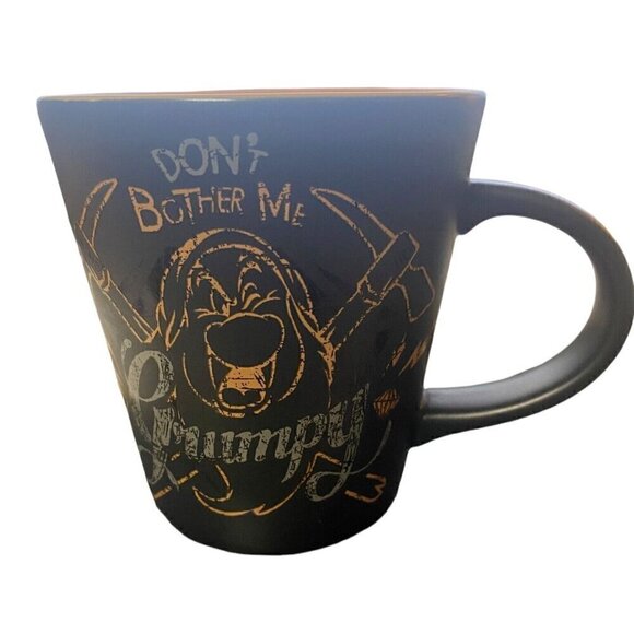 Disney Grumpy Don't Bother Me Mug 4.25" x 4.25" Black & Orange - Picture 3 of 4
